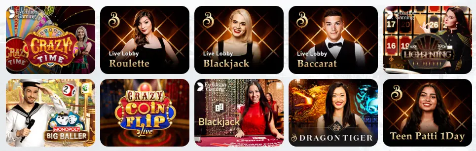 Juegos de casino en vivo AMUNRA CASINO