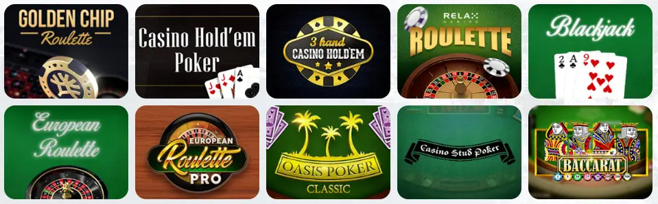 Juegos de mesa en AMUNRA CASINO